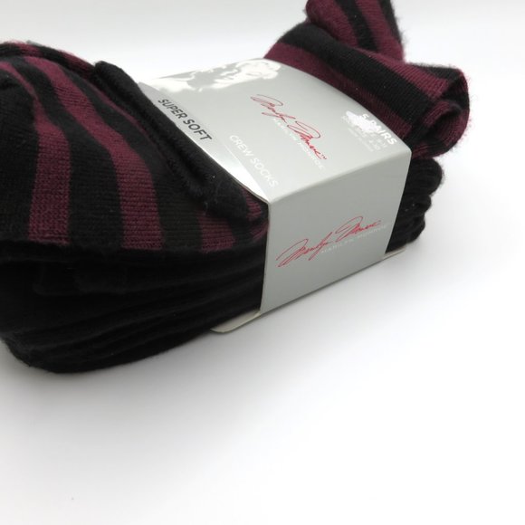 (#W) Marilyn Monroe Super Soft Black/Burgundy 5 Pairs Women's Crew Socks 9-11 - Picture 3 of 7